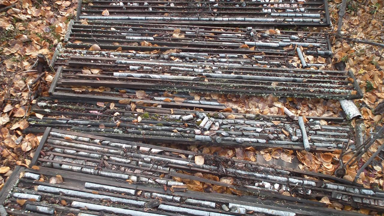 Legacy drill core at O'Connor Lake